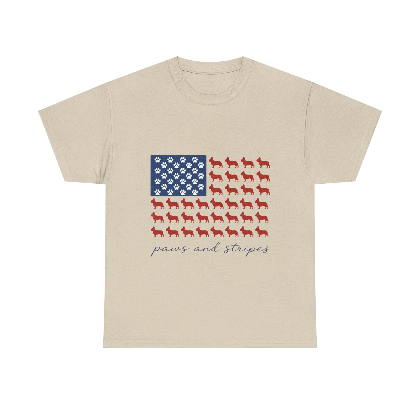 Paws and Stripes Shirt, Patriotic French Bulldog Tee, Frenchie American Flag Shirt, 4th of July Dog Lover Gift, USA Frenchie Tee