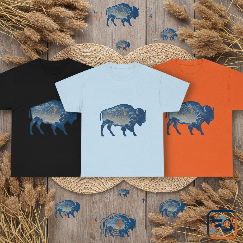 OKC Thunder Buffalo T-Shirt | Oklahoma Bison Lightning Sweatshirt | Retro Oklahoma Basketball Fan Sweater | Unisex