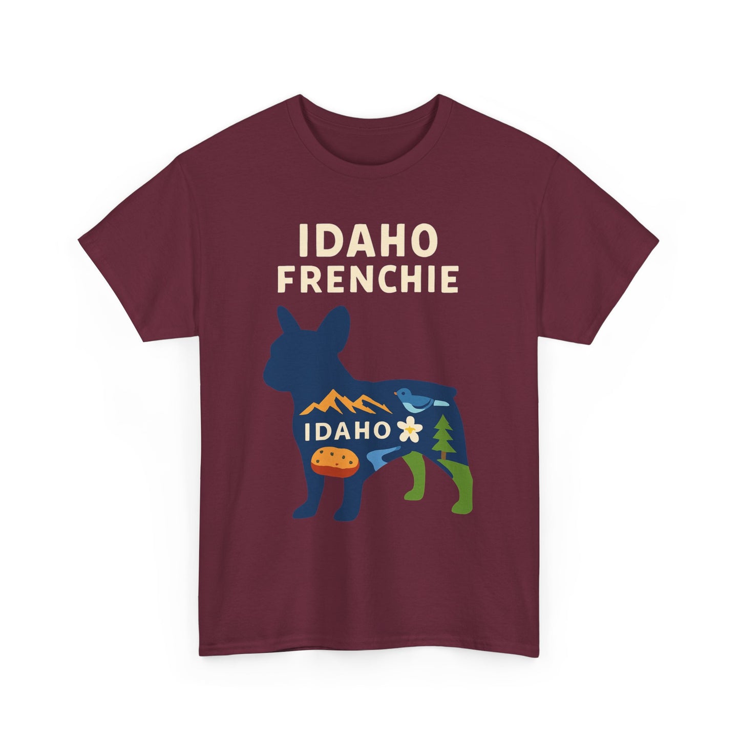 Idaho Frenchie T-Shirt | Idaho Dog Lover Tee | French Bulldog State Shirt | Idaho Gift for Frenchie Owners | Cute Frenchie Graphic Tee