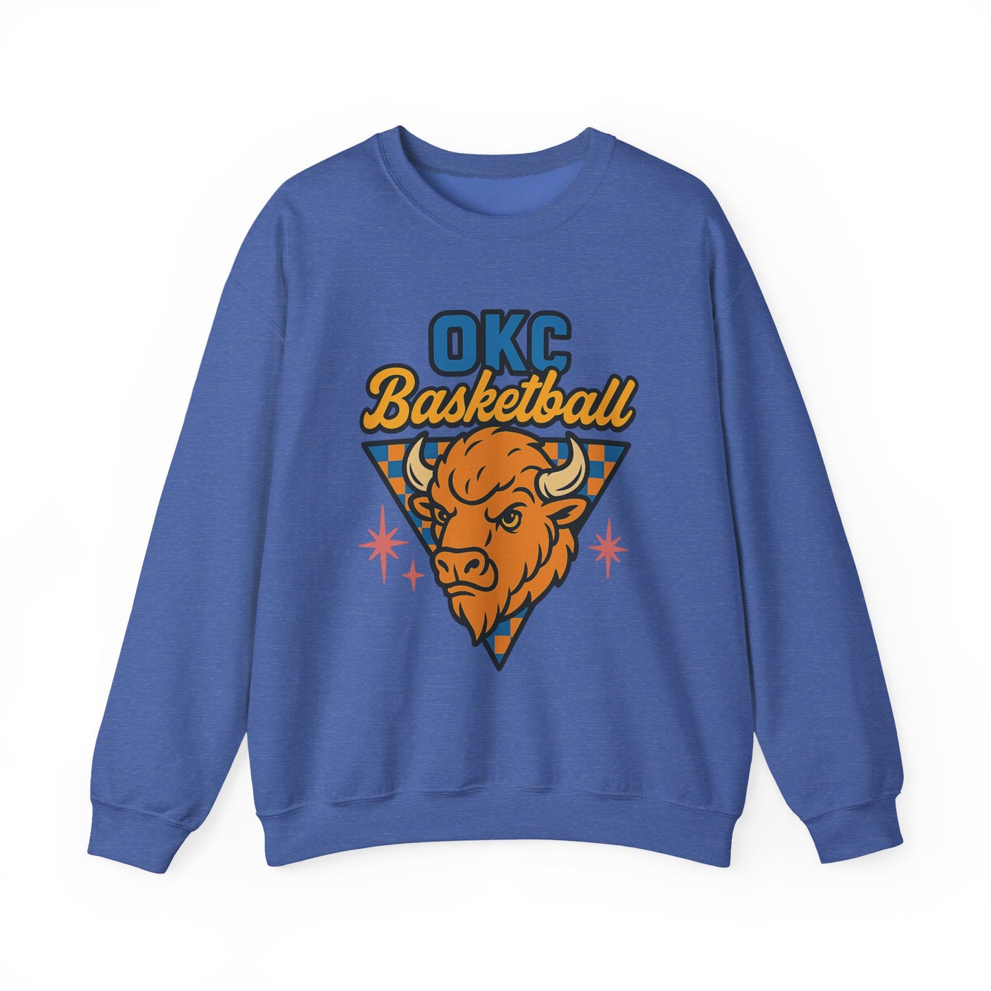 OKC Basketball Sweatshirt | Oklahoma City Retro Sports Crewneck | Bison Graphic Sweatshirt | Cozy Game Day Hoodie Alternative | OKC Fan Gift