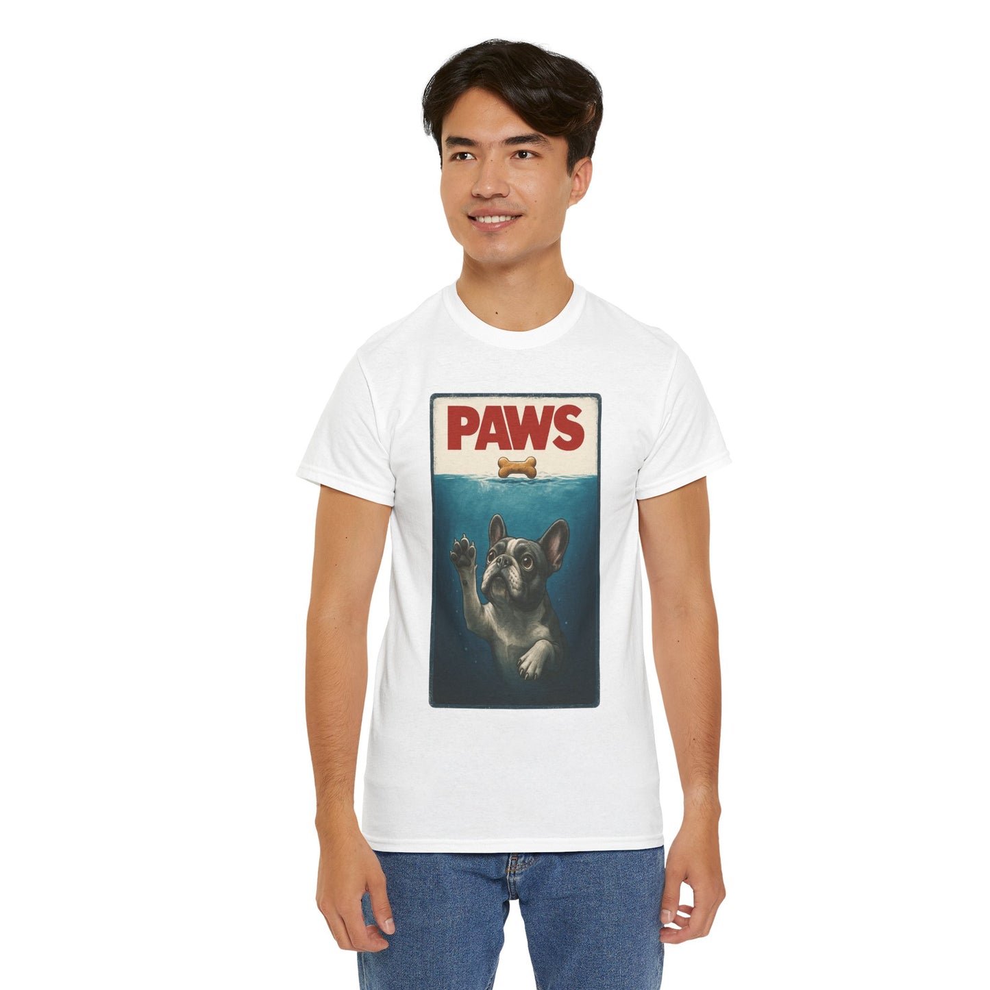 PAWS Frenchie Shirt | Funny French Bulldog Parody Tee | Dog Lover Novelty T-Shirt | Cute Frenchie Graphic | Unique Gift for Frenchie Owners