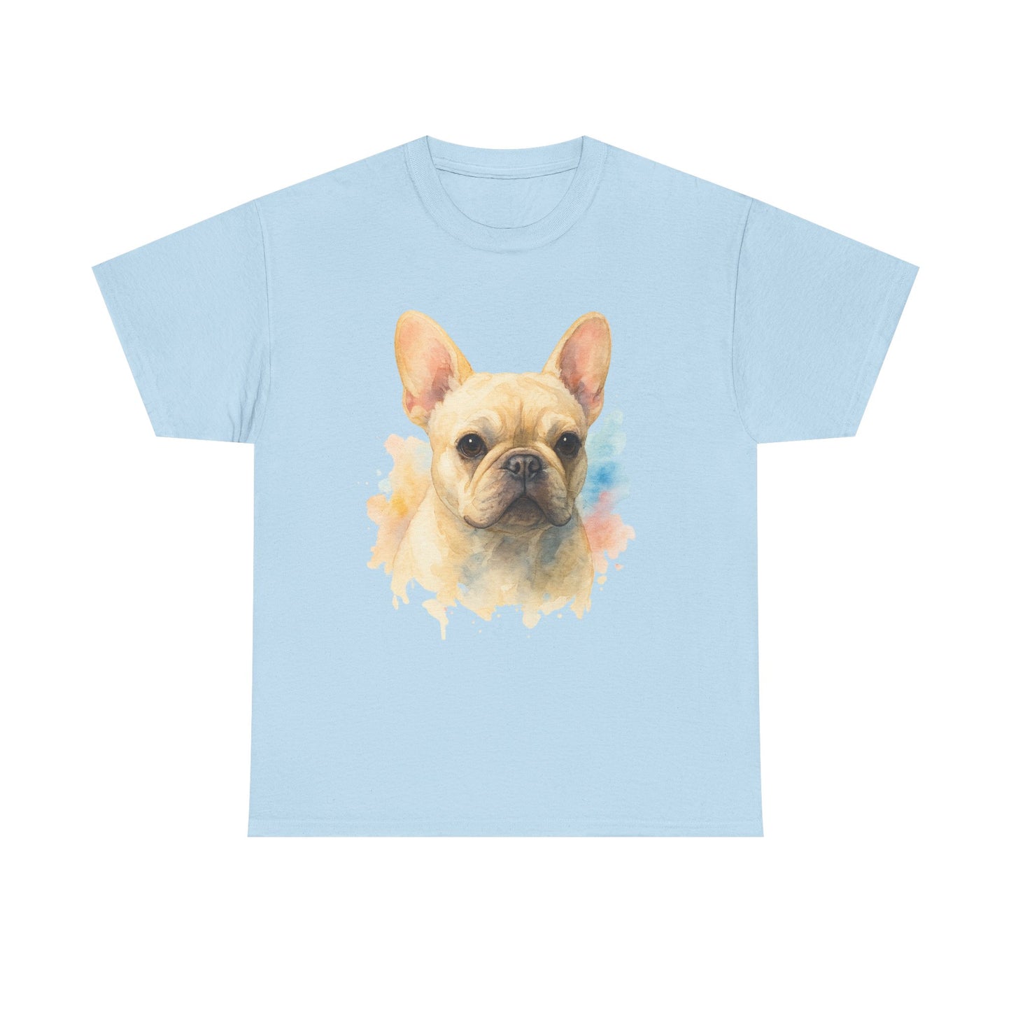 Watercolor French Bulldog T-Shirt | Artistic Frenchie Graphic Tee | Cute Dog Lover Shirt | Unique Gift for Him or Her