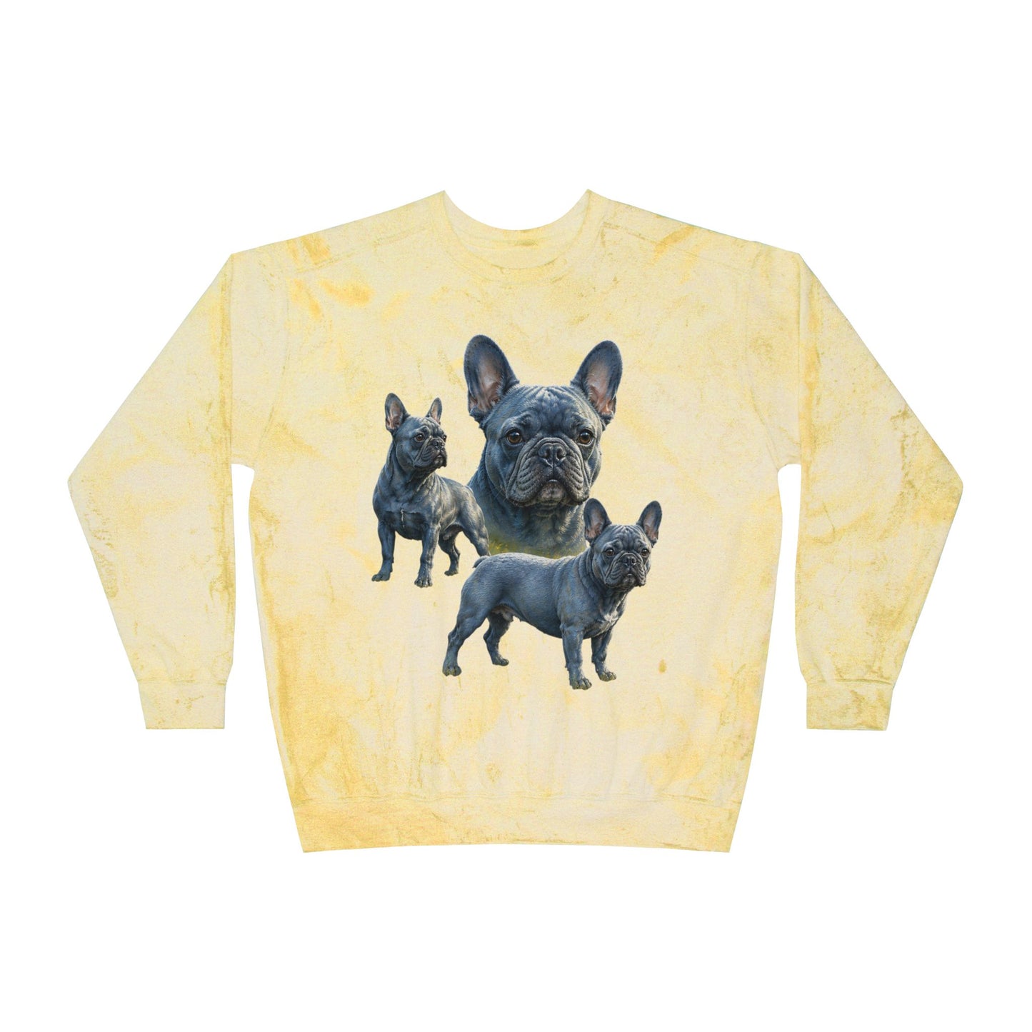 Blue French Bulldog Sweatshirt, Frenchie Crewneck, Realistic French Bulldog Sweatshirt, Dog Mom Gift, Blue Frenchie Graphic Sweatshirt, French Bulldog Lover