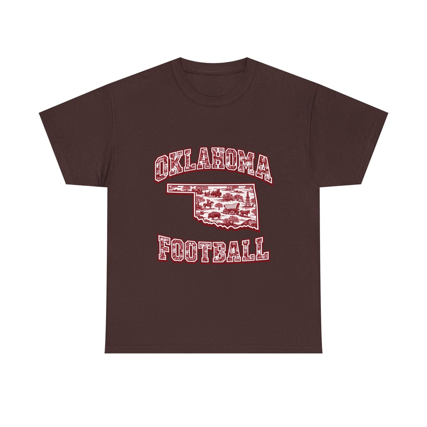 Oklahoma Football Shirt, Vintage Oklahoma Game Day Tee, Crimson Football Fan Shirt, Oklahoma State Toile Graphic Tee, College Football Gift