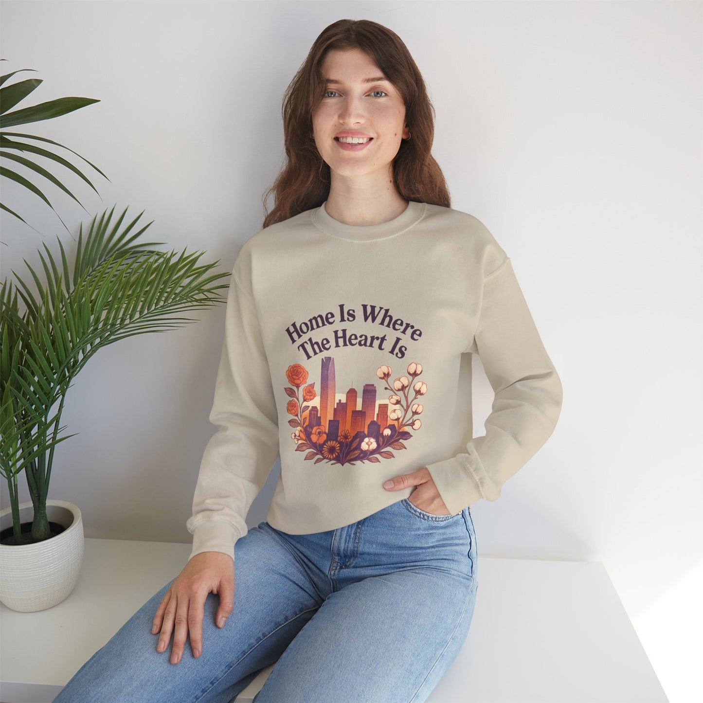 Home Is Where the Heart Is Oklahoma City Sweatshirt| OKC Pride Shirt | Oklahoma Love Sweatshirt