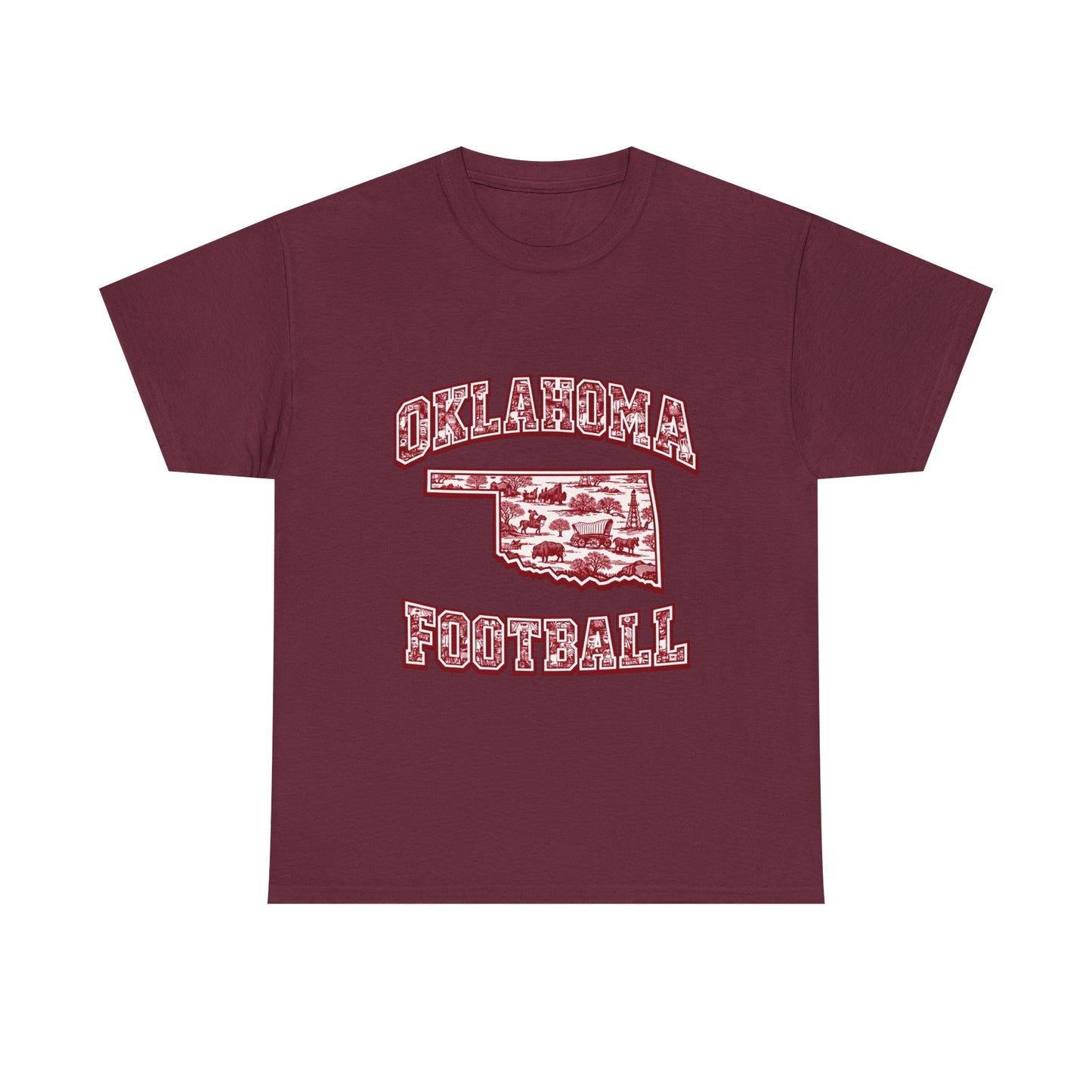 Oklahoma Football Shirt, Vintage Oklahoma Game Day Tee, Crimson Football Fan Shirt, Oklahoma State Toile Graphic Tee, College Football Gift