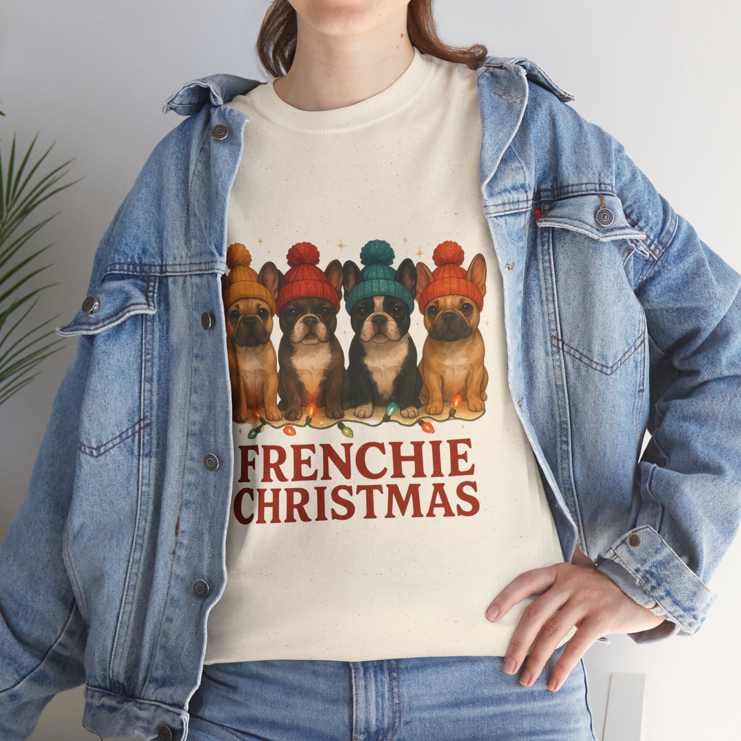 Frenchie Christmas Shirt | Cute French Bulldog Holiday Tee | Frenchie Dog Lovers Xmas Gift | Cozy Winter Pup T-Shirt