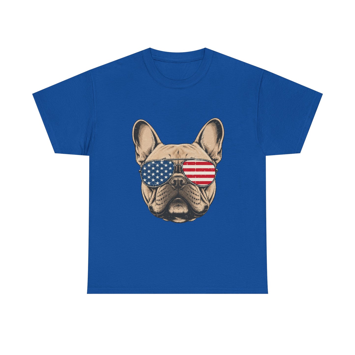 Patriotic French Bulldog Shirt, American Flag Sunglasses Frenchie Tee, Fourth of July Dog Lover Shirt, USA French Bulldog Gift