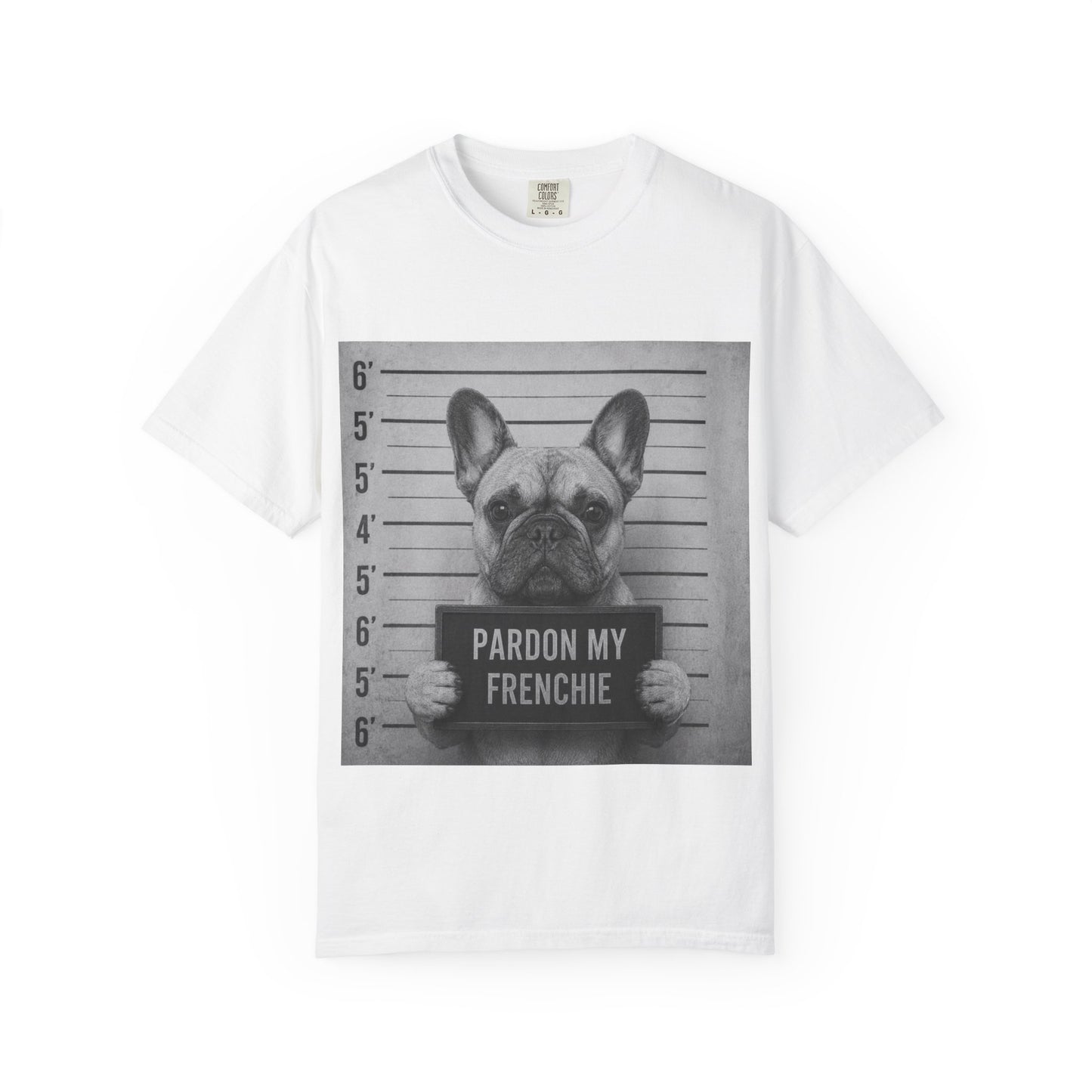 French Bulldog Mugshot T-Shirt – “Pardon My Frenchie” Graphic Tee
