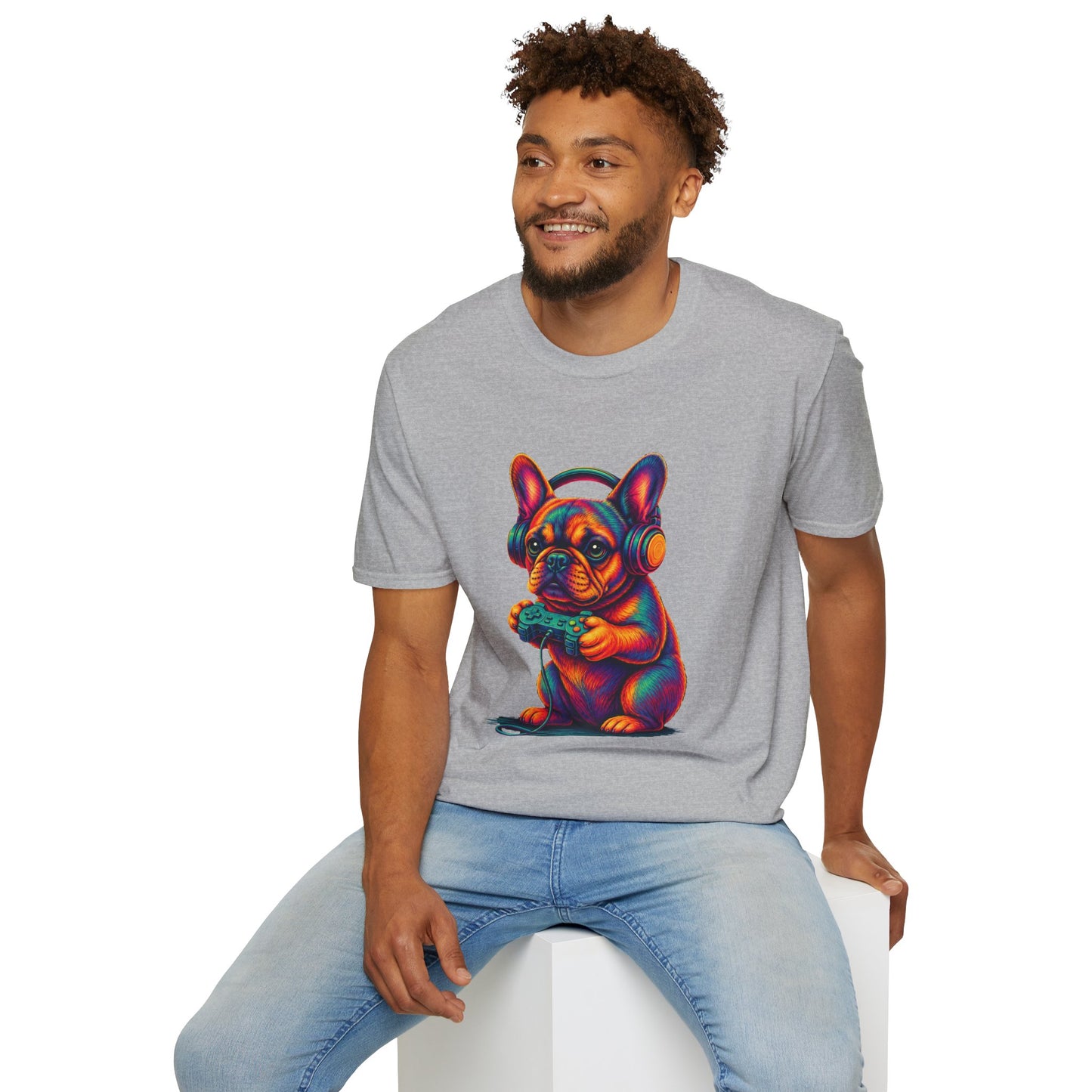 French Bulldog Gamer Shirt, Gaming Frenchie Tee, Gamer Dog Shirt, Video Game Lover Gift, Frenchie Gamer Gift, Cute French Bulldog Shirt, Dog Lover Tee