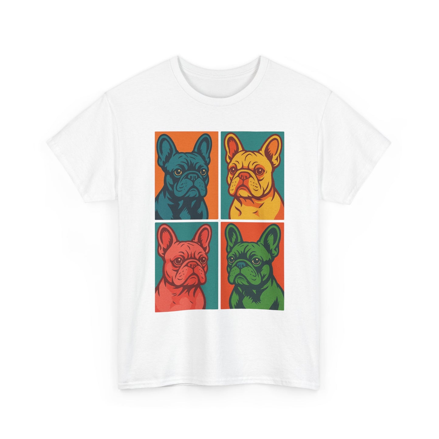 Pop Art French Bulldog T-Shirt • Colorful Frenchie Dog Tee • Retro Pop Art Dog Shirt • French Bulldog Lover Gift • Bright Graphic Dog Tee
