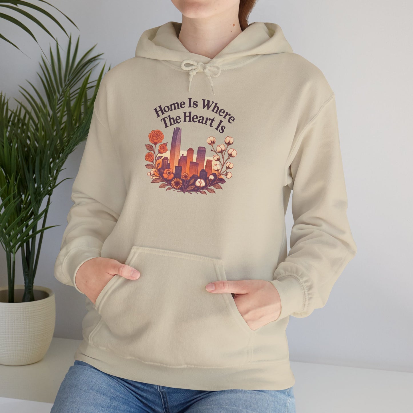 Home Is Where the Heart Is Oklahoma City Hoodie | Oklahoma Pride Gift | OKC Home Hoodie