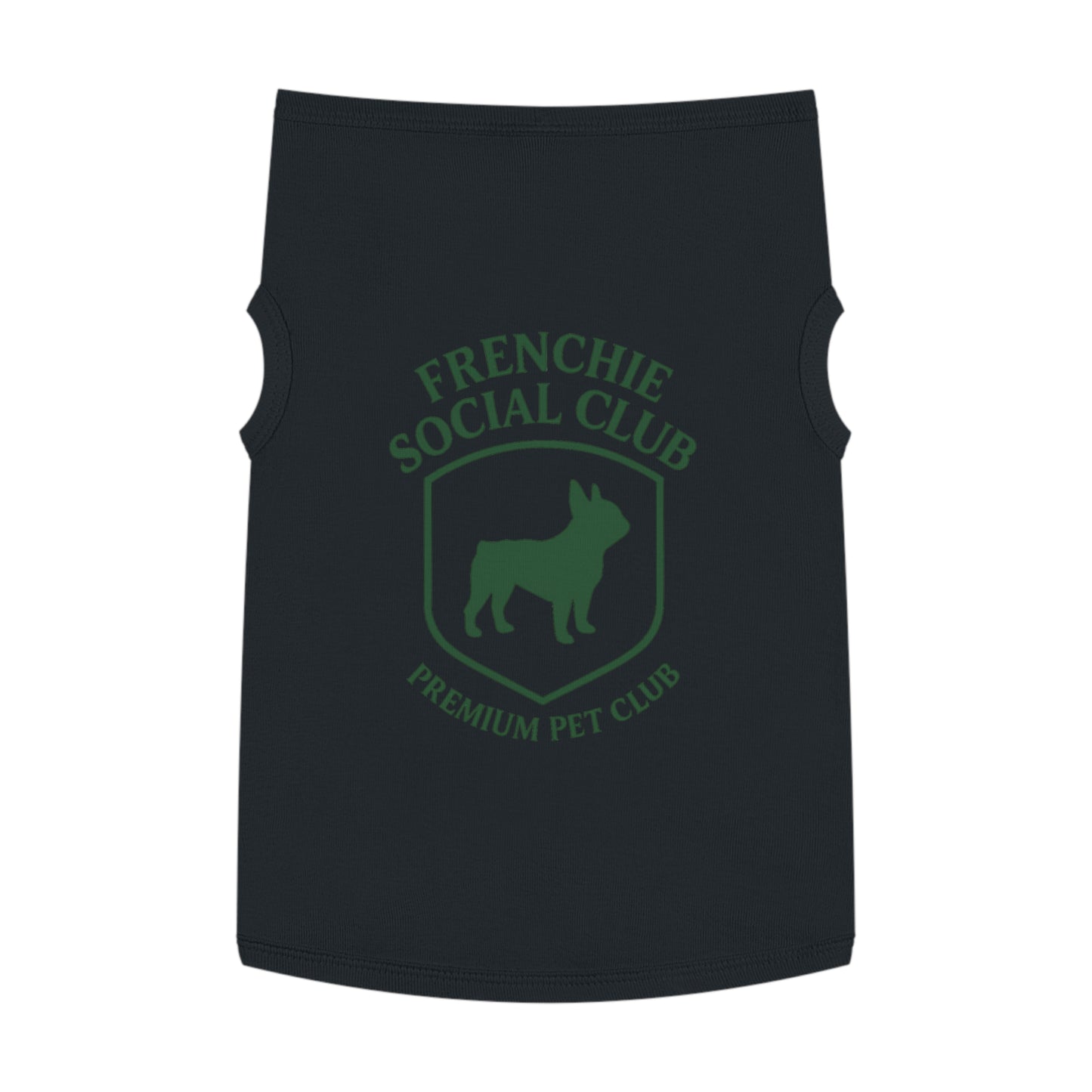 Frenchie Social Club Pet Tank Top, Cute Dog Apparel, French Bulldog Shirt, Pet Fashion, Summer Dog Outfit