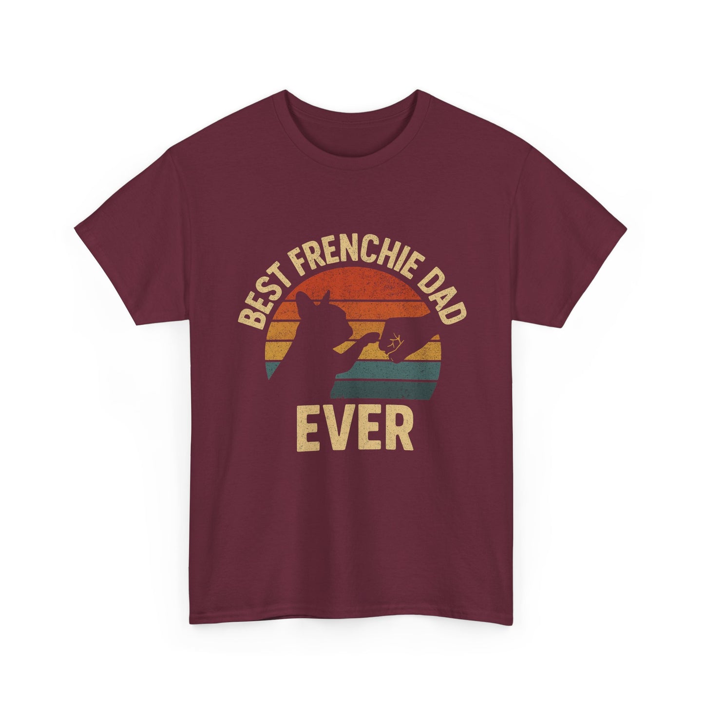 Best Frenchie Dad Ever T-Shirt – Vintage French Bulldog Tee, Funny Dog Lover Gift, Retro Pet Dad Shirt