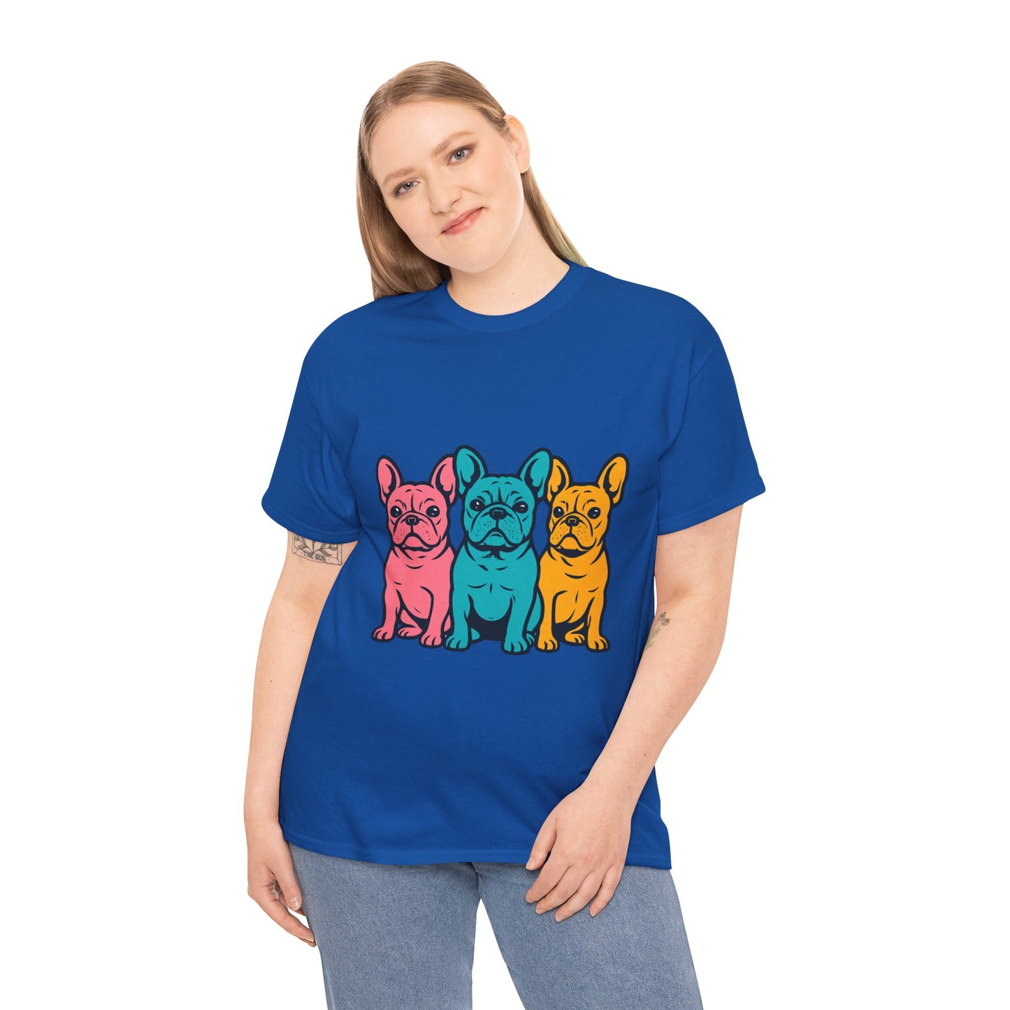Pop Art French Bulldog T-Shirt | Colorful Frenchie Graphic Tee | Retro Dog Lover Shirt | Bright 80s Style Pet Gift | Fun Unisex Dog Mom Shirt