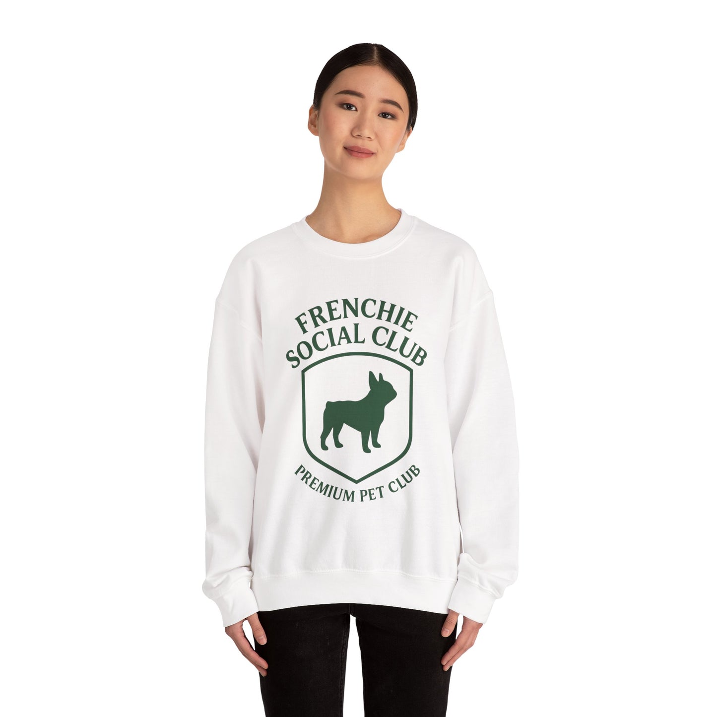 French Bulldog Club Sweatshirt | Retro Frenchie Pullover | Unisex Dog Lover Crewneck | Minimal Country Club Style Frenchie Sweater