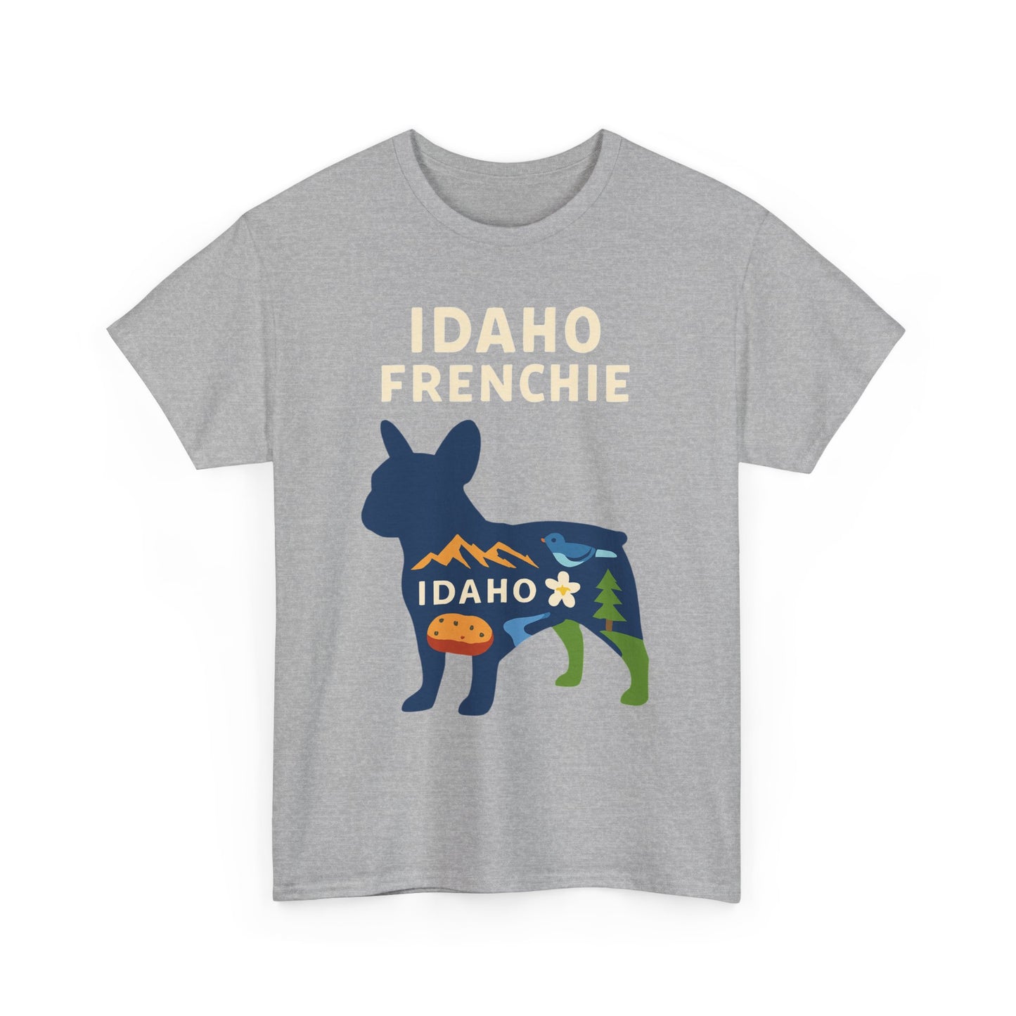 Idaho Frenchie T-Shirt | Idaho Dog Lover Tee | French Bulldog State Shirt | Idaho Gift for Frenchie Owners | Cute Frenchie Graphic Tee