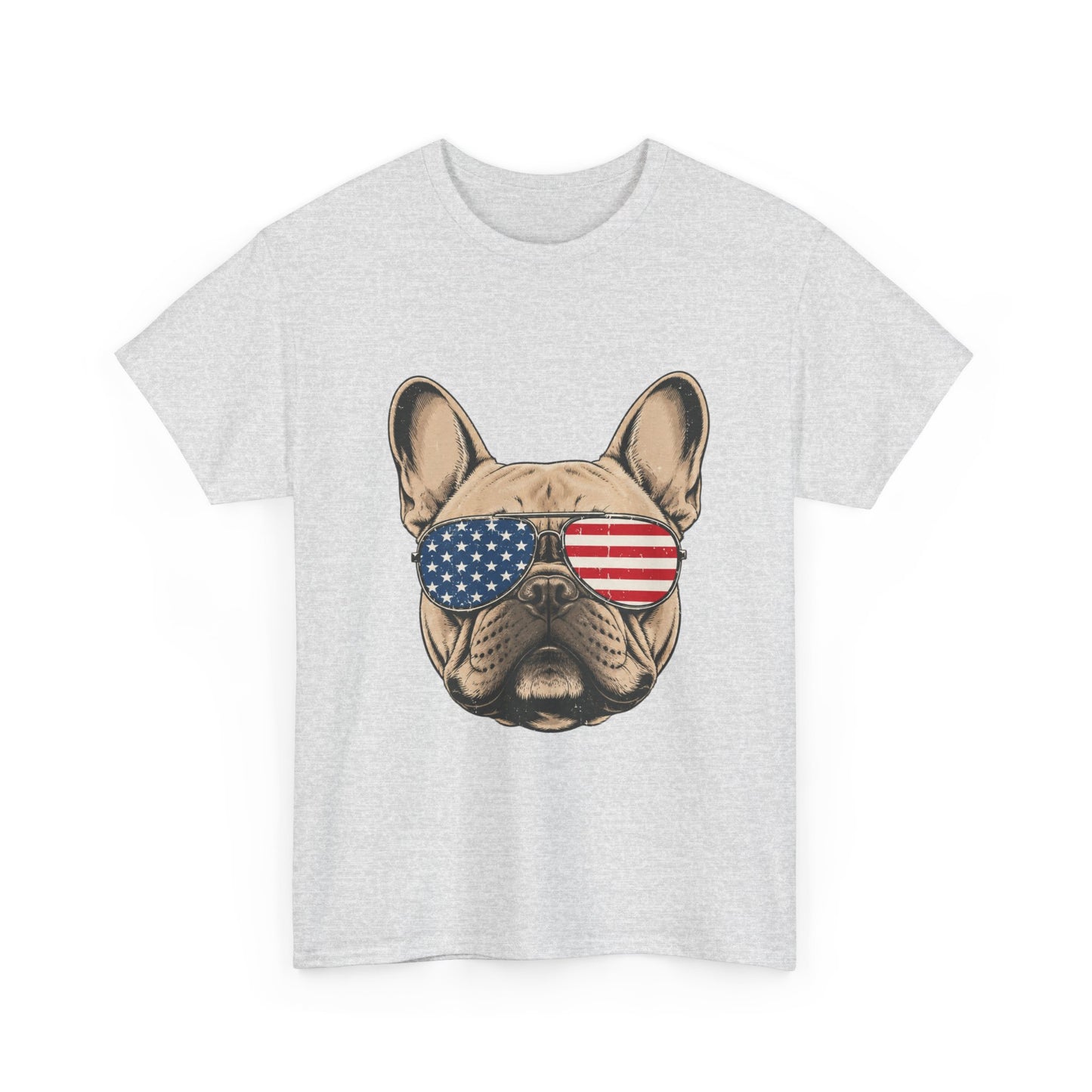 Patriotic French Bulldog Shirt, American Flag Sunglasses Frenchie Tee, Fourth of July Dog Lover Shirt, USA French Bulldog Gift