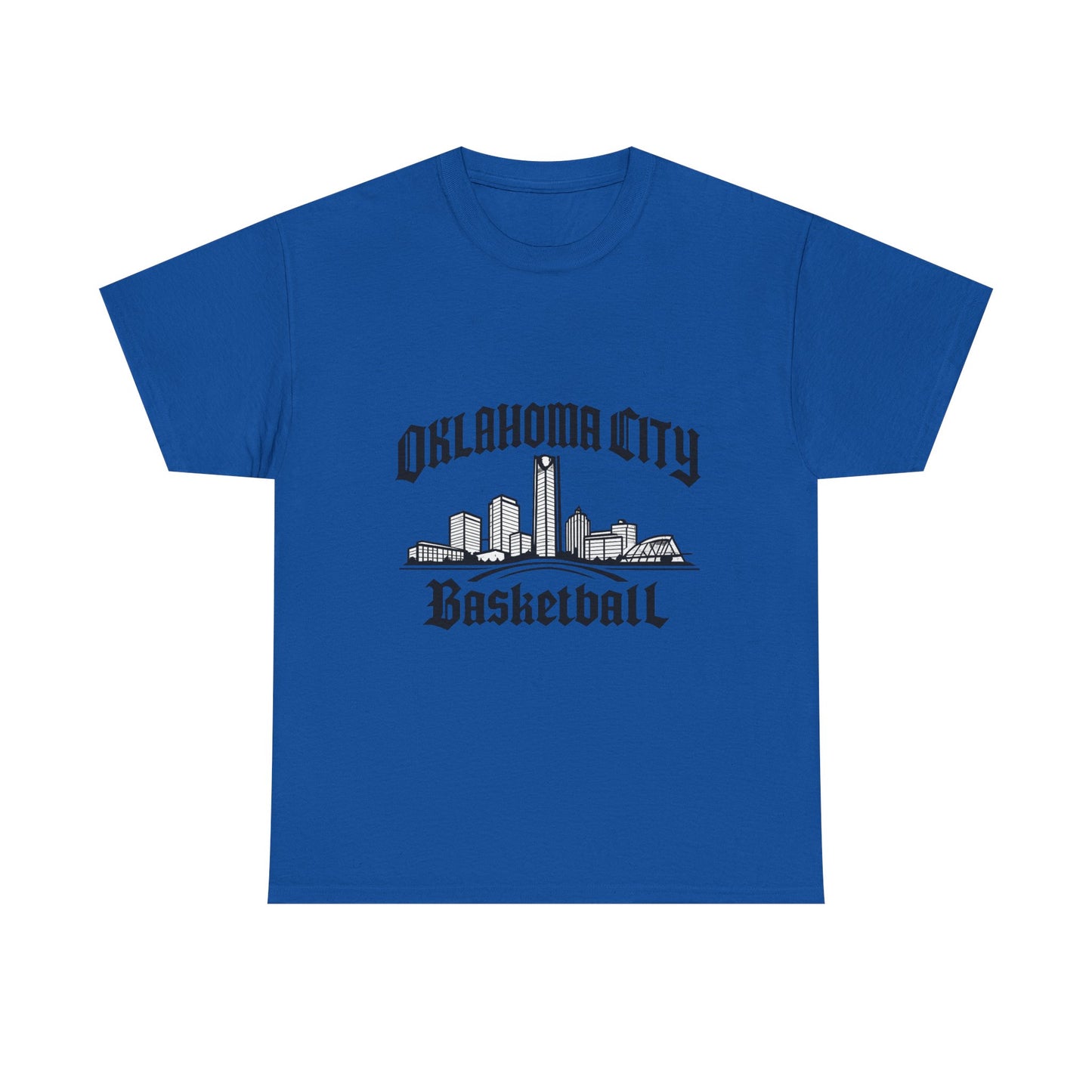 Oklahoma City Basketball Shirt, OKC Skyline Tee, Oklahoma Basketball Fan Shirt, thunder Sports Shirt, Orange Basketball Graphic Tee