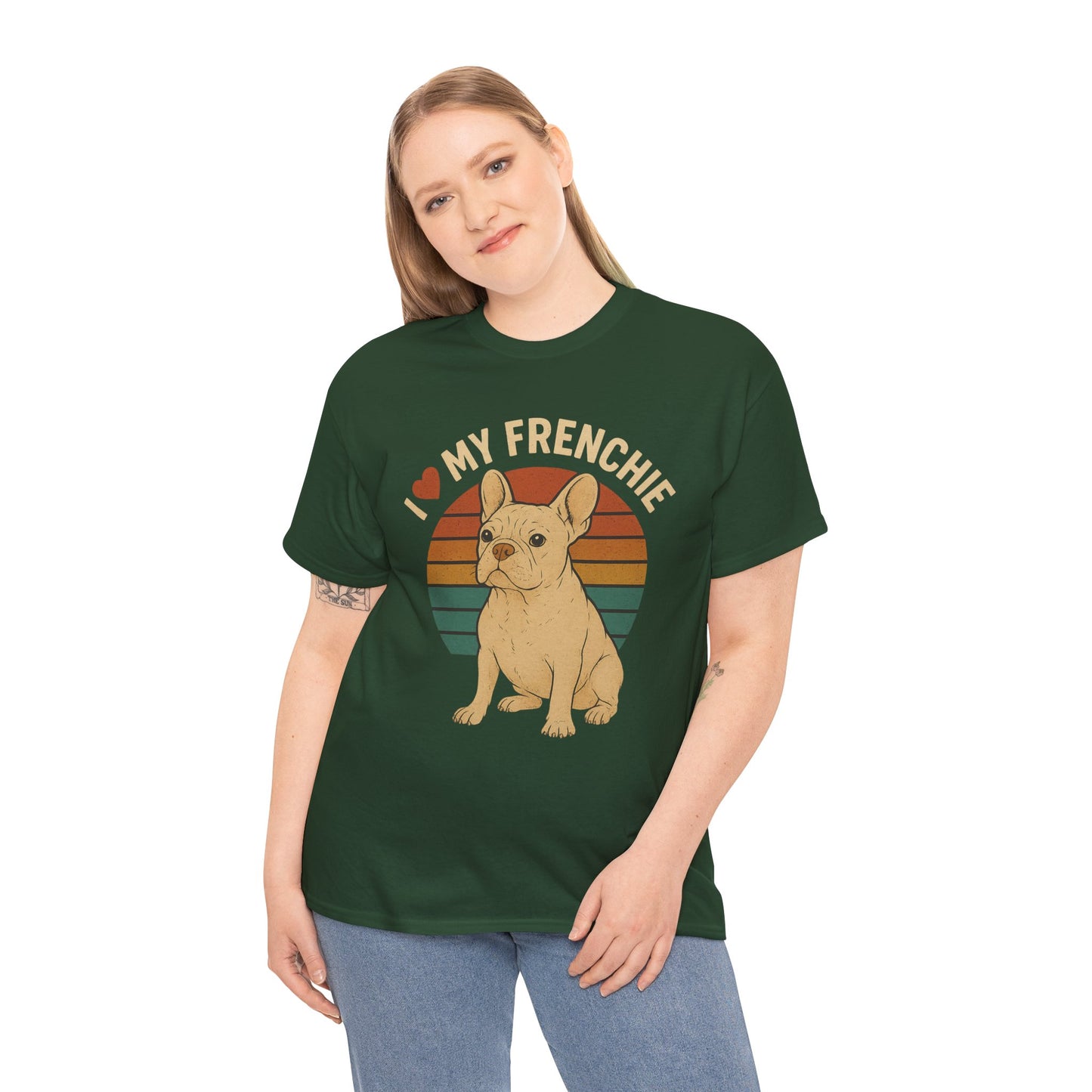 I Love My Frenchie T-Shirt | Retro Cream French Bulldog Tee | Cute Dog Mom Gift | Vintage Frenchie Lover Shirt | Soft Unisex Graphic Top