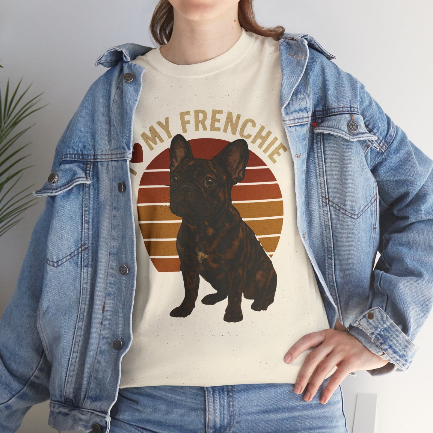 I Love My Frenchie T-Shirt | Merle French Bulldog Retro Tee | Vintage Dog Lover Shirt | Frenchie Mom & Dad Gift