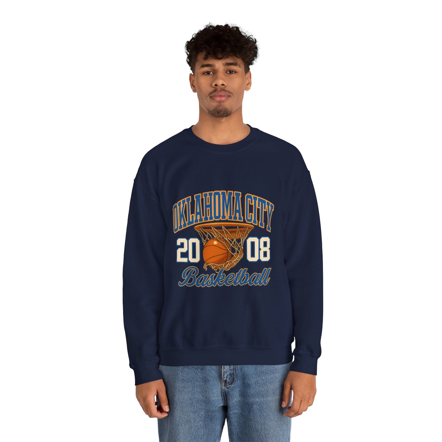 Oklahoma City Basketball Sweatshirt, Unisex Crewneck, Sports Fan Gift, Casual Wear, Basketball Apparel, Team Pride