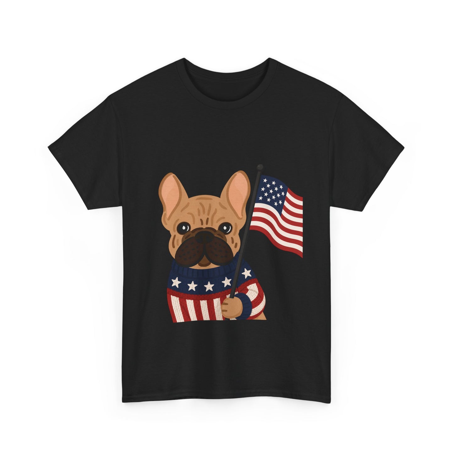 Patriotic French Bulldog Shirt, American Flag Frenchie Tee, Fourth of July Dog Lover Shirt, USA French Bulldog Gift, Patriotic Puppy Sweater Tee