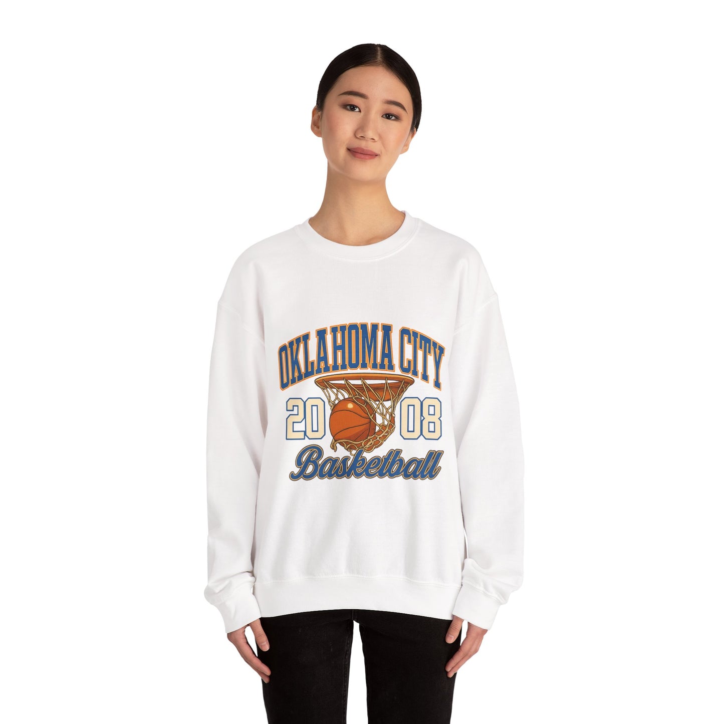 Oklahoma City Basketball Sweatshirt, Unisex Crewneck, Sports Fan Gift, Casual Wear, Basketball Apparel, Team Pride