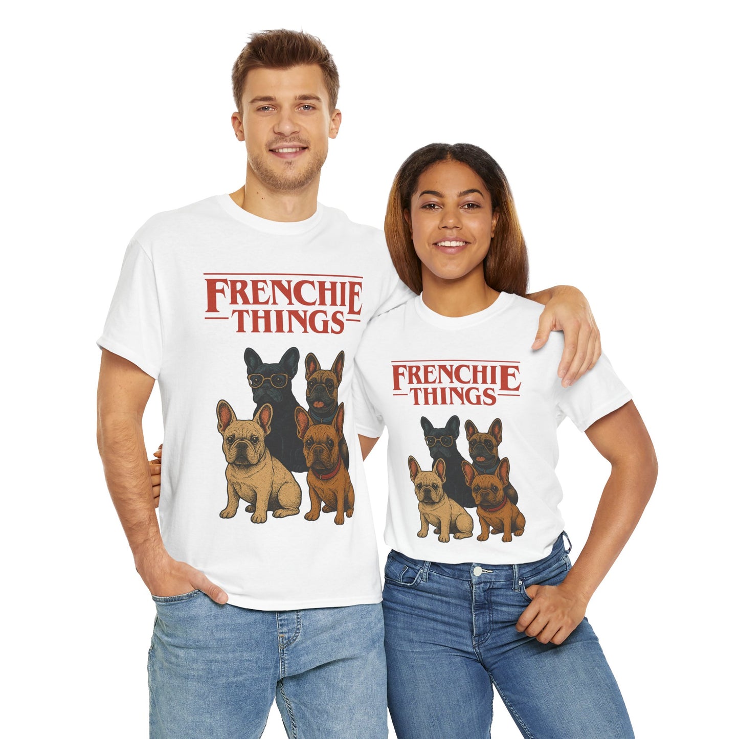 Frenchie Things Unisex Heavy Cotton Tee - Cute Dog Lover Shirt, Pet Gift, Casual Wear, Birthday Gift, Animal T-Shirt