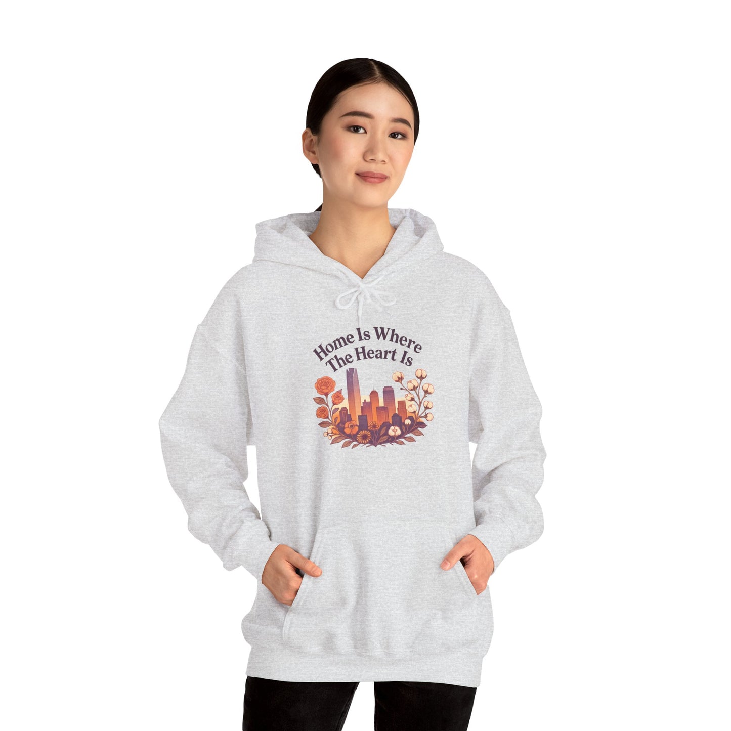 Home Is Where the Heart Is Oklahoma City Hoodie | Oklahoma Pride Gift | OKC Home Hoodie