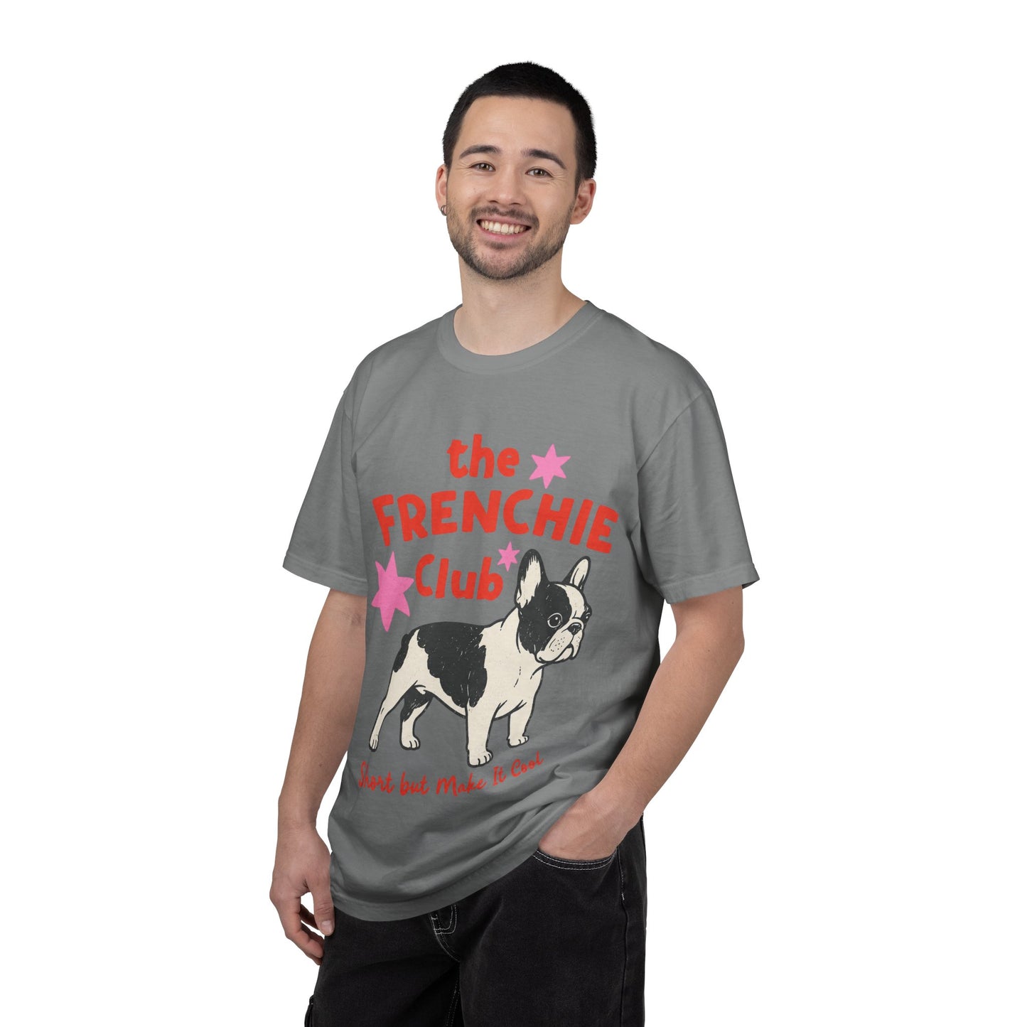 Frenchie Club Shirt, French Bulldog Graphic Tee, Short But Make It Cool Shirt, Cute Frenchie T-Shirt, Retro Dog Lover Gift, French Bulldog Lover Tee, Trendy Frenchie Shirt