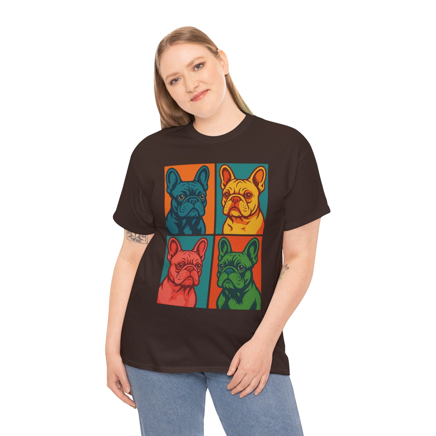 Pop Art French Bulldog T-Shirt • Colorful Frenchie Dog Tee • Retro Pop Art Dog Shirt • French Bulldog Lover Gift • Bright Graphic Dog Tee