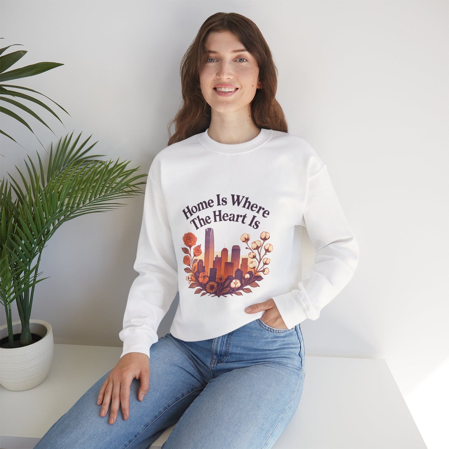 Home Is Where the Heart Is Oklahoma City Sweatshirt| OKC Pride Shirt | Oklahoma Love Sweatshirt