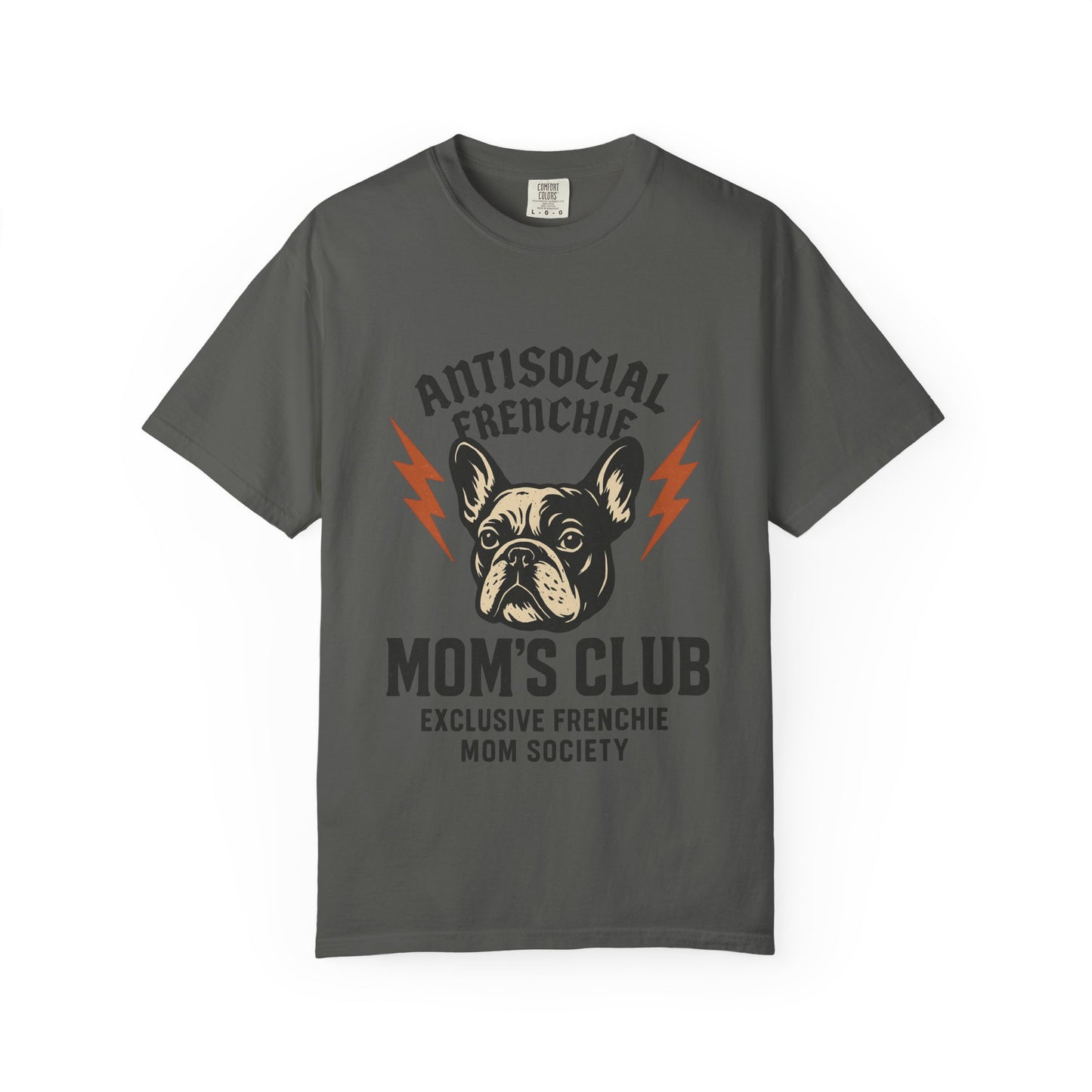 Antisocial Frenchie Mom’s Club Shirt – Retro French Bulldog Mom Tee, Funny Frenchie Lover Gift, Vintage Dog Mom Graphic T-Shirt