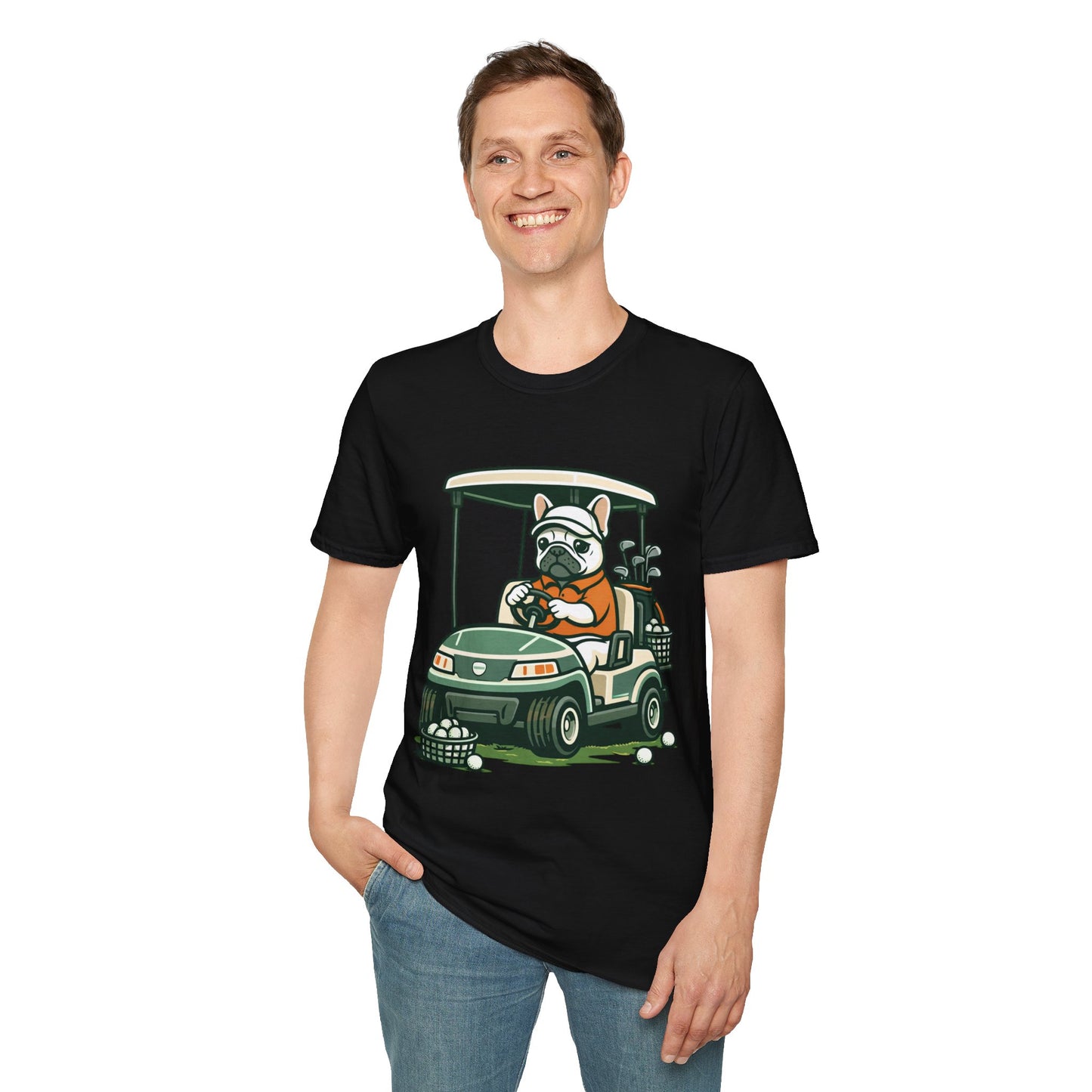 French Bulldog Golf Cart Shirt, Funny Golf Frenchie Tee, Golf Lover Gift, Frenchie Golfer T-Shirt, Golf Cart Dog Shirt, Golf Dad Gift, Cute French Bulldog Apparel