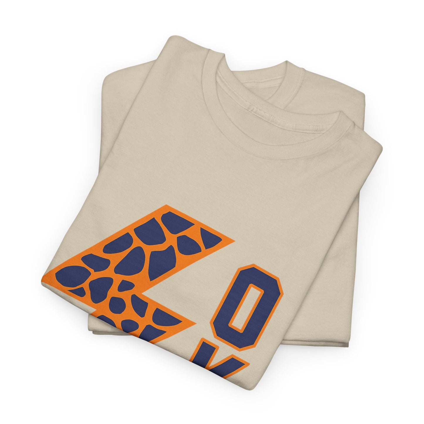 OKC Leopard Lightning Bolt T-Shirt | Oklahoma City Basketball | Blue & Orange Game Day Tee