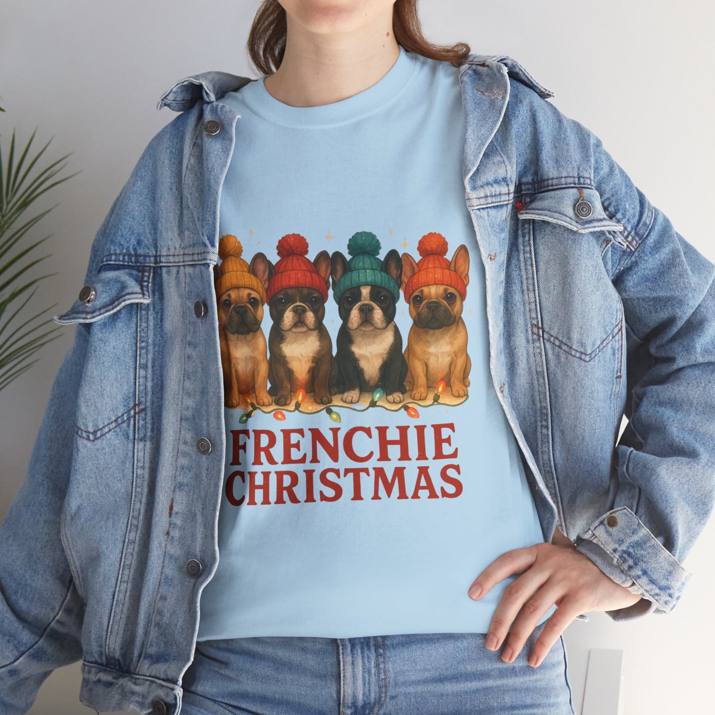 Frenchie Christmas Shirt | Cute French Bulldog Holiday Tee | Frenchie Dog Lovers Xmas Gift | Cozy Winter Pup T-Shirt