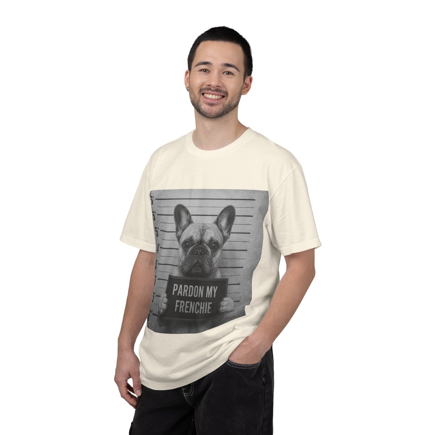 French Bulldog Mugshot T-Shirt – “Pardon My Frenchie” Graphic Tee