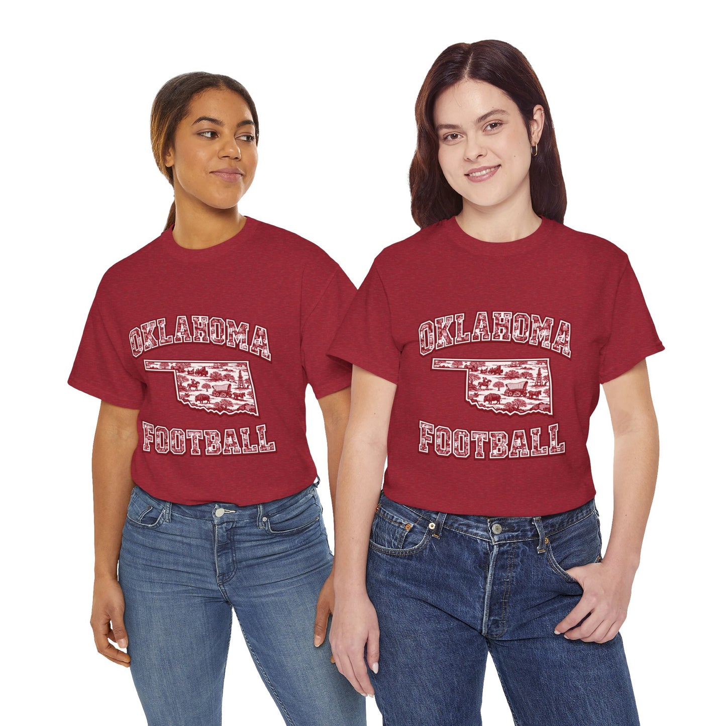 Oklahoma Football Shirt, Vintage Oklahoma Game Day Tee, Crimson Football Fan Shirt, Oklahoma State Toile Graphic Tee, College Football Gift