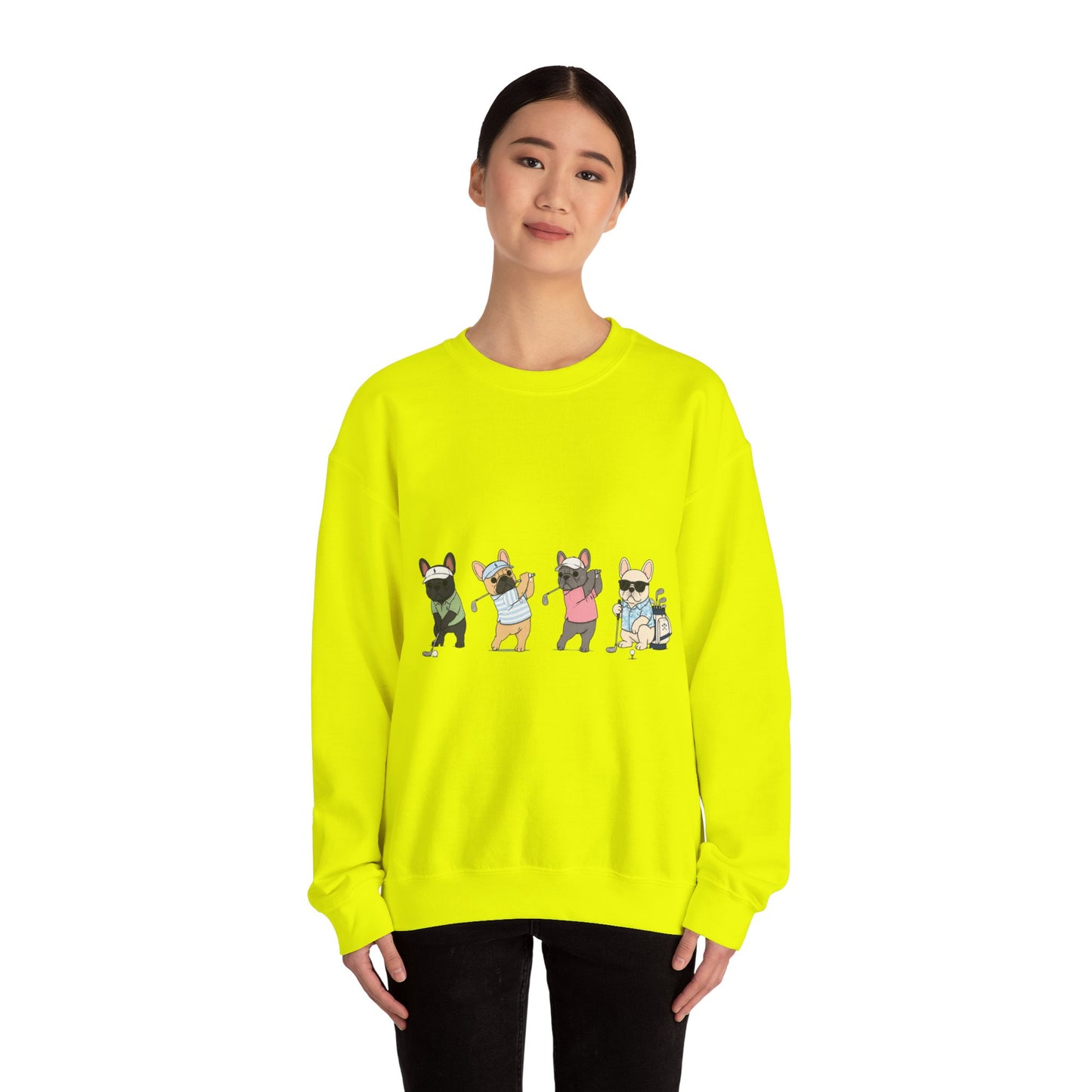 Frenchie Golf Sweatshirt, French Bulldog Golf Crewneck, Funny Golf Dog Sweatshirt, Golf Lover Gift, Country Club Frenchie Pullover