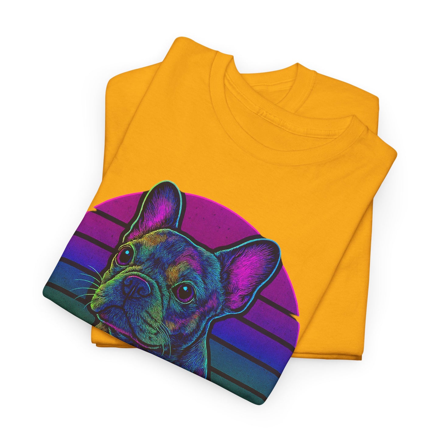 Neon French Bulldog T-Shirt | Retro 80s Frenchie Tee | Colorful Dog Lover Shirt | Electric Frenchie Gift for Men & Women