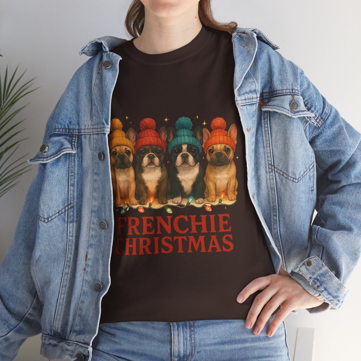 Frenchie Christmas Shirt | Cute French Bulldog Holiday Tee | Frenchie Dog Lovers Xmas Gift | Cozy Winter Pup T-Shirt