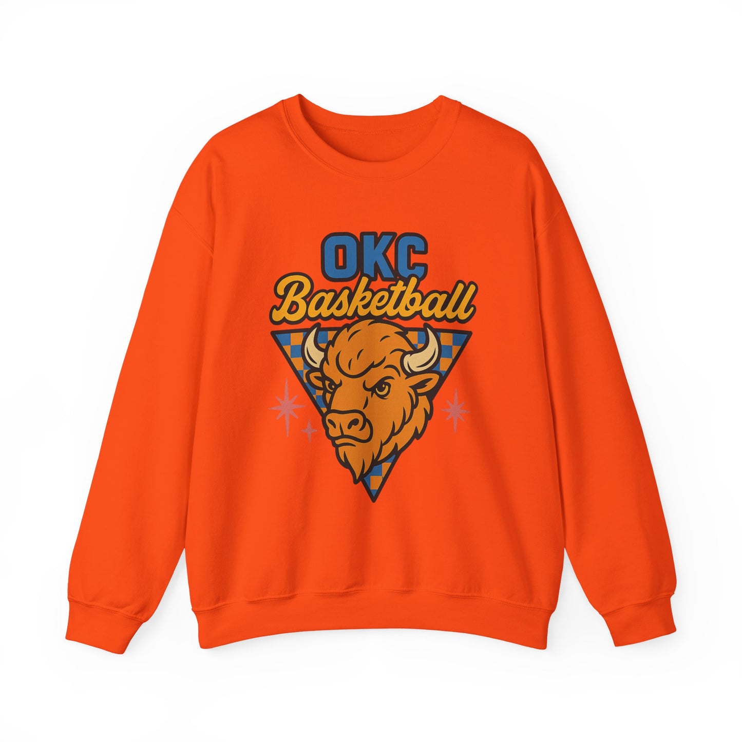 OKC Basketball Sweatshirt | Oklahoma City Retro Sports Crewneck | Bison Graphic Sweatshirt | Cozy Game Day Hoodie Alternative | OKC Fan Gift