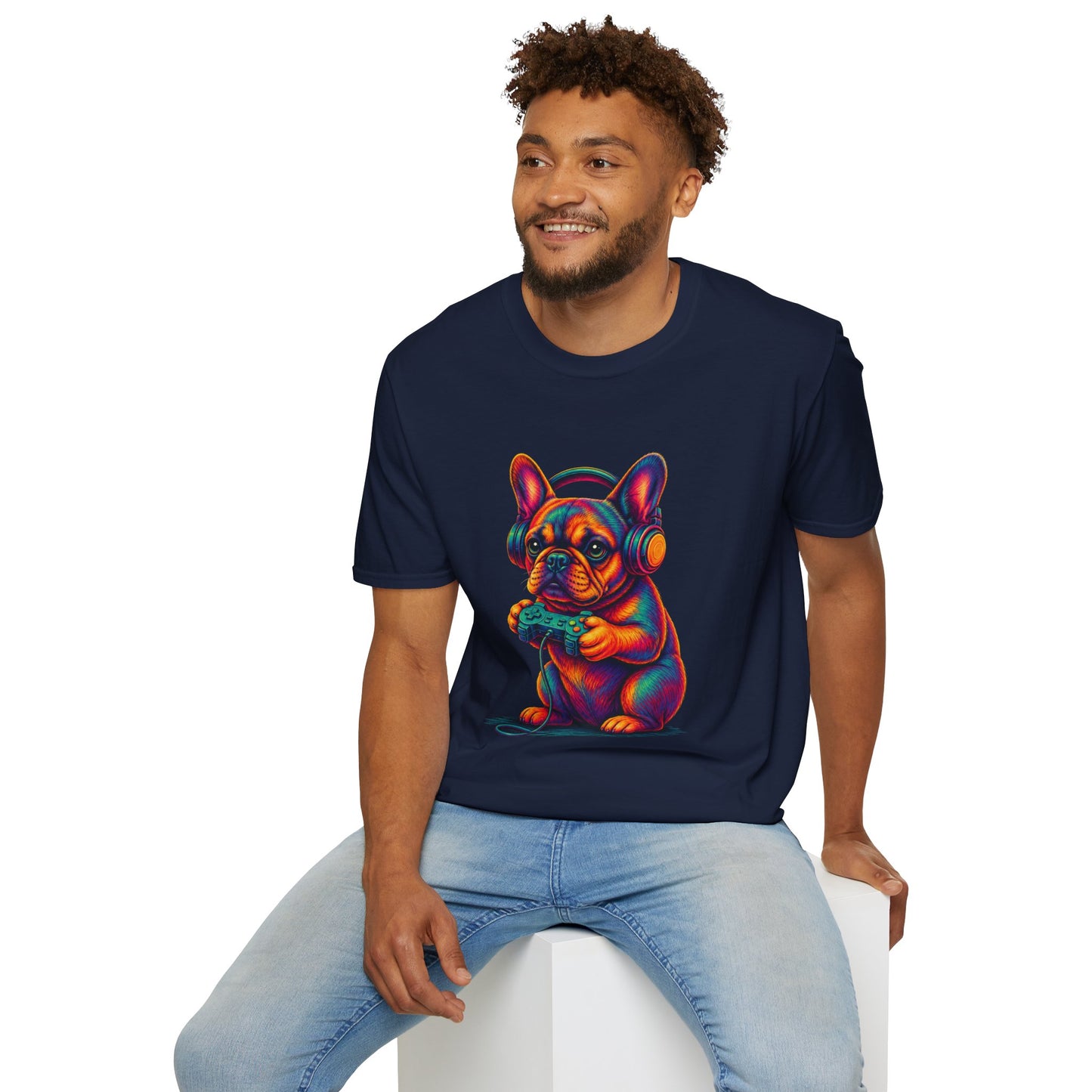 French Bulldog Gamer Shirt, Gaming Frenchie Tee, Gamer Dog Shirt, Video Game Lover Gift, Frenchie Gamer Gift, Cute French Bulldog Shirt, Dog Lover Tee