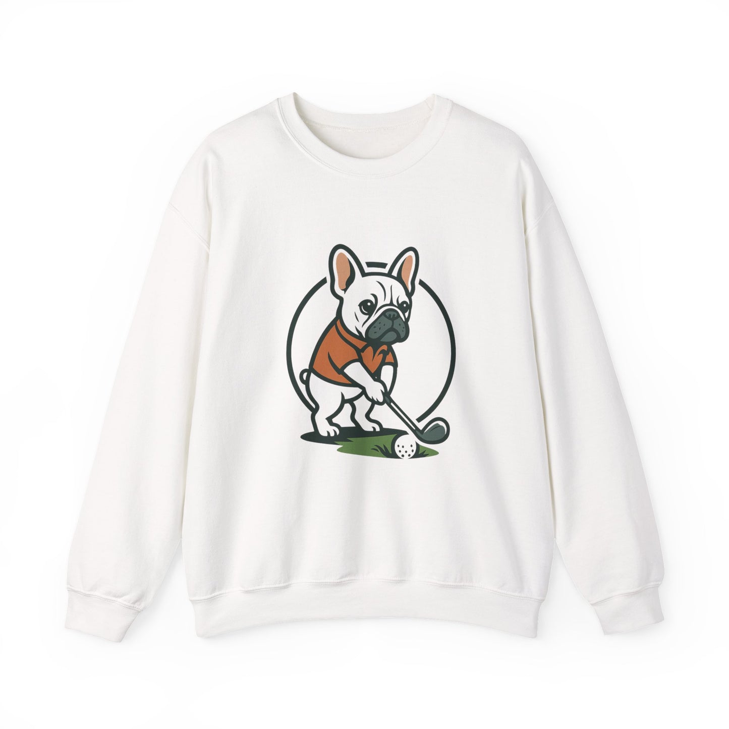 Cute Golfing Dog Sweatshirt | Unisex Heavy Blend Crewneck | Perfect for Dog Lovers, Golf Enthusiasts, and Casual Outings