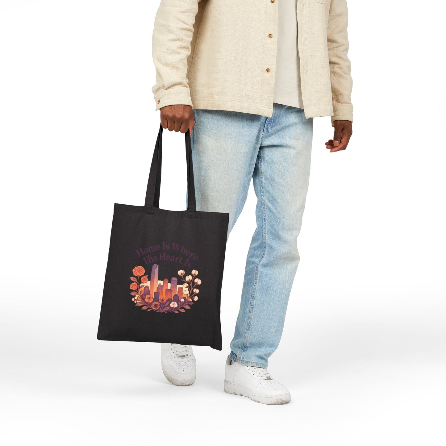 Home Is Where the Heart Is Oklahoma City Bag | Oklahoma Pride Gift | OKC Home Bag