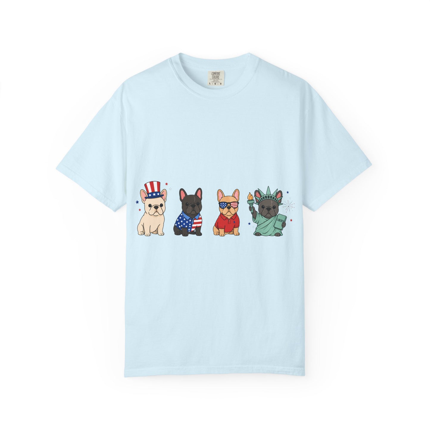Patriotic French Bulldog Shirt, 4th of July Frenchie Tee, American Frenchie Shirt, USA Dog Lover Shirt, Independence Day French Bulldog Tee, Patriotic Dog Shirt, July Fourth Gift