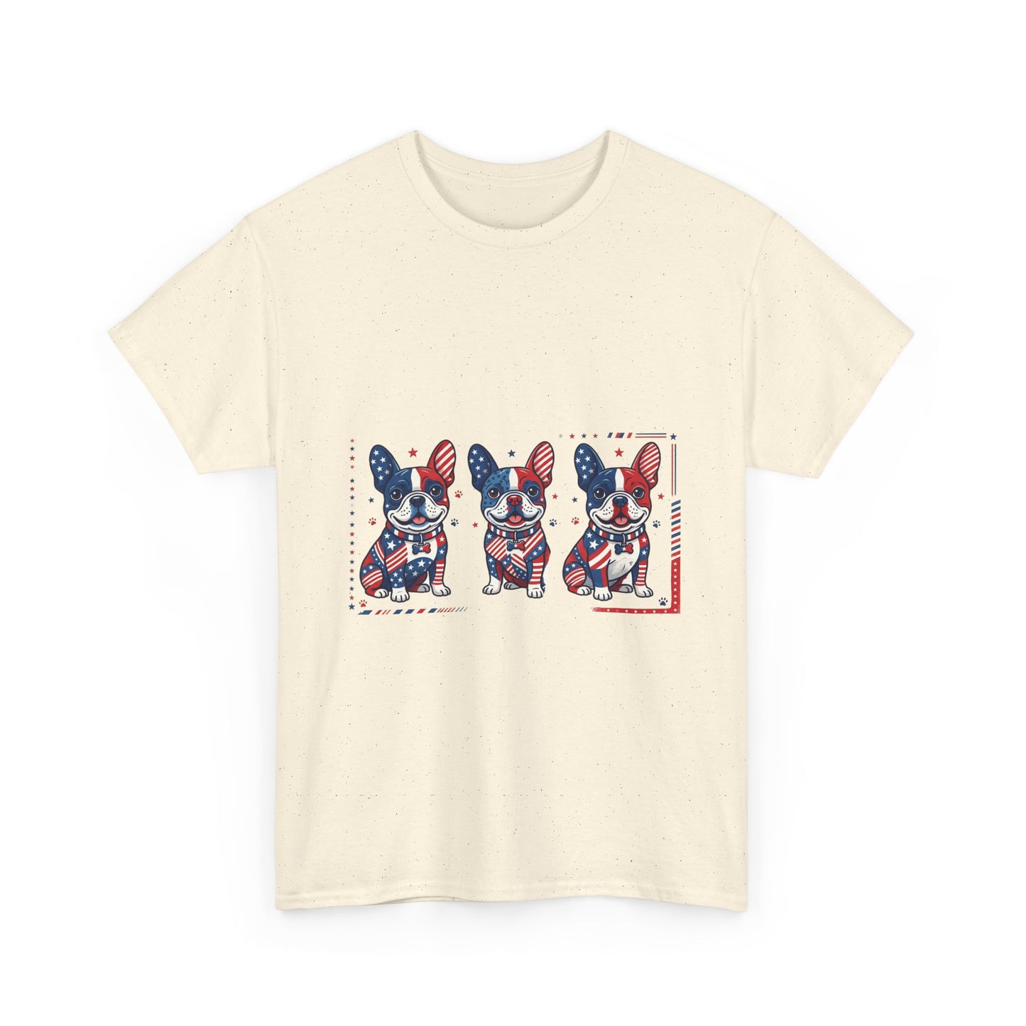 Patriotic French Bulldog Shirt, American Flag Frenchie Trio Tee, Fourth of July Dog Lover Shirt, USA French Bulldog Gift, Frenchie Mom Shirt