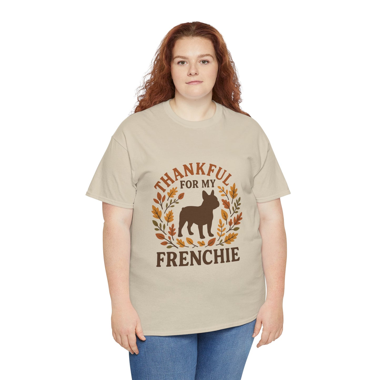 Thankful for My Frenchie Shirt – Fall French Bulldog T-Shirt, Thanksgiving Dog Lover Tee, Autumn Frenchie Gift for Pet Moms & Dads