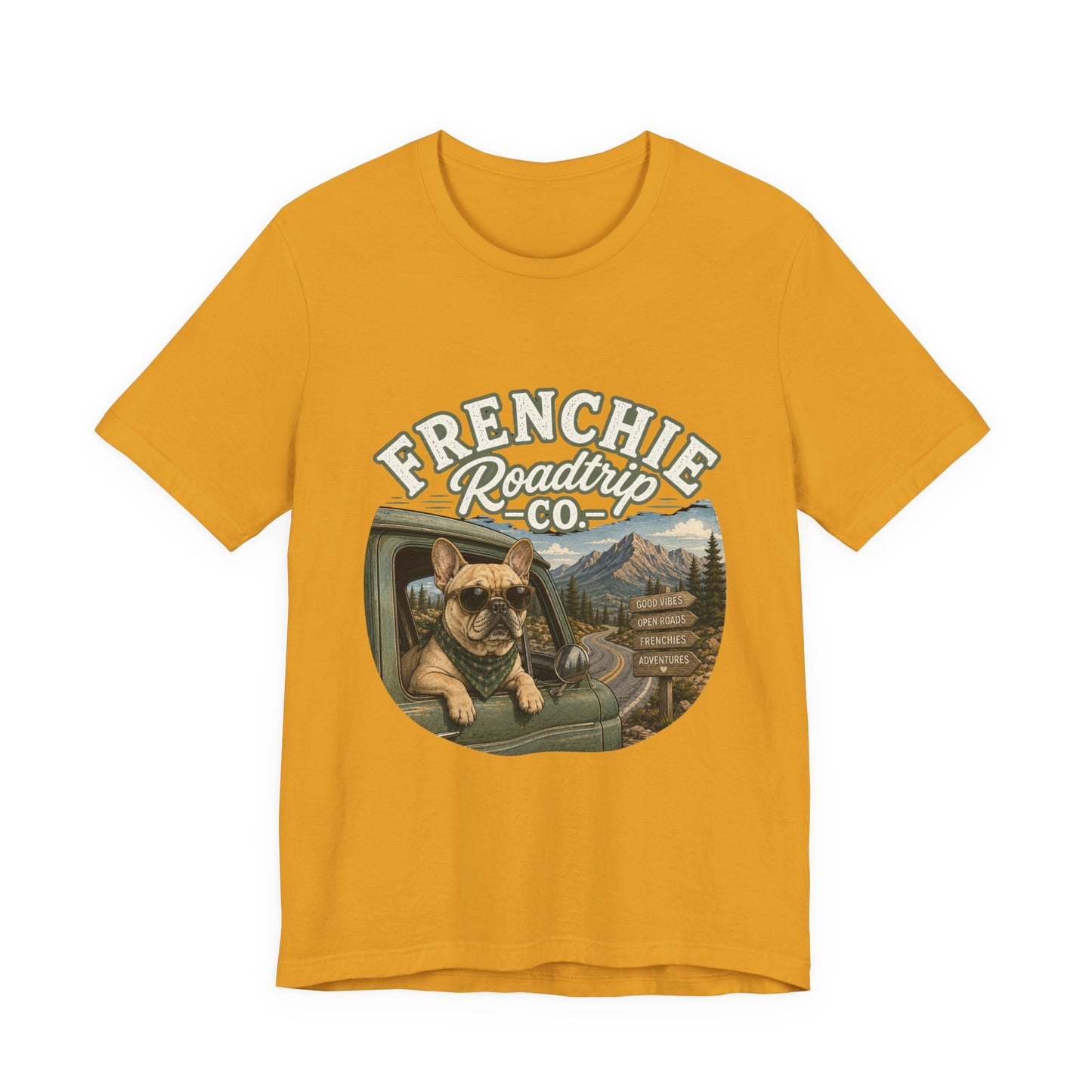 Frenchie Roadtrip Co Shirt, French Bulldog Road Trip Tee, Adventure Frenchie Shirt, Camping Dog Shirt, Travel Lover Gift, Vintage French Bulldog Tee, Outdoor Dog Apparel